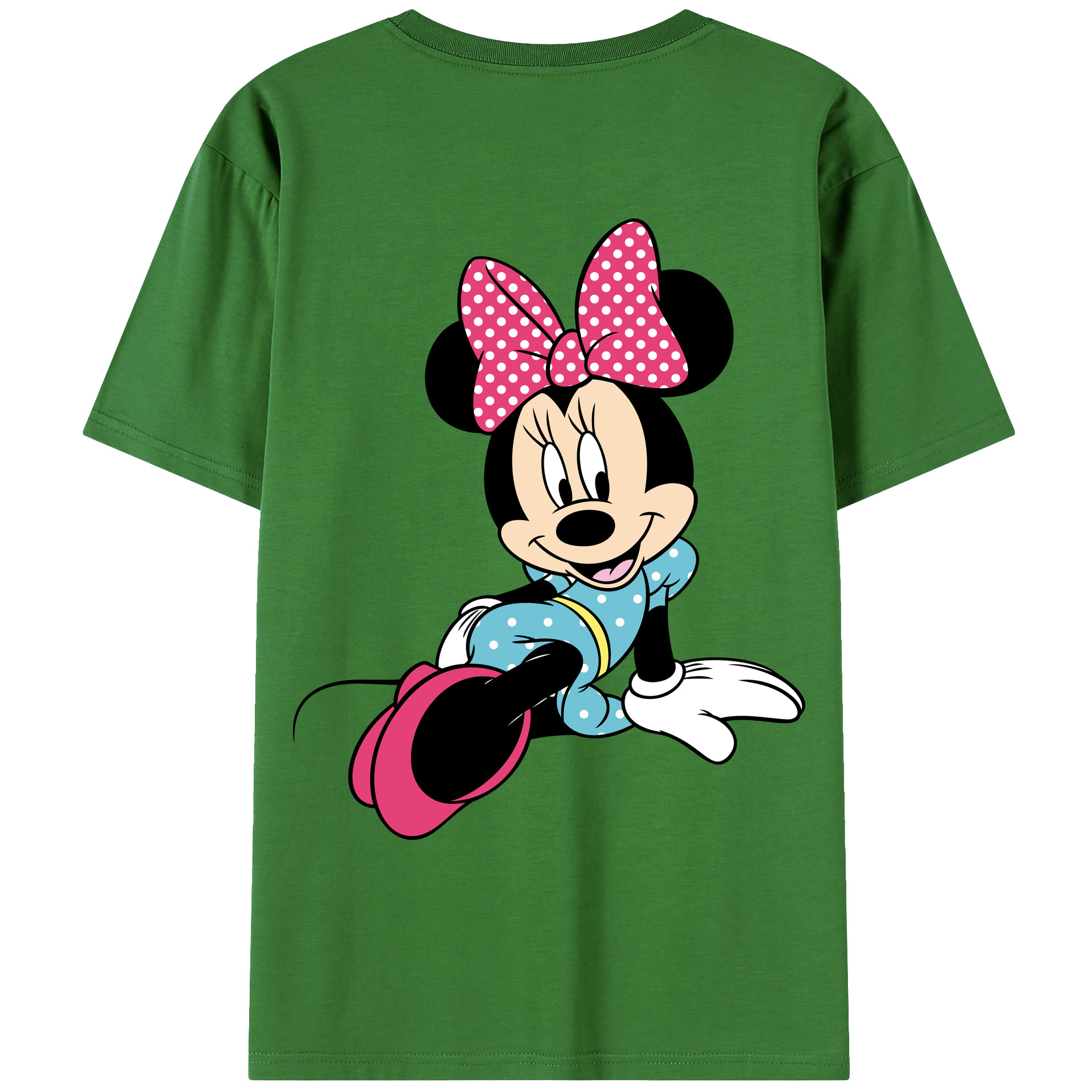 （画像用） ミッキーマウス Mickey Mouse レディース半袖Tシャツ(バックプリント)